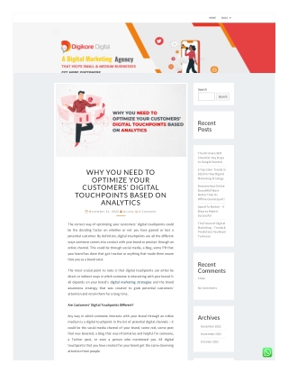Why You Need To Optimize Your Customers’ Digital Touchpoints Based On Analytics
