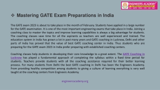 GATE Exam Preparations in India