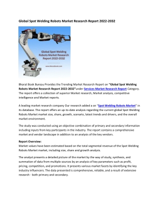 Global Spot Welding Robots Market Research Report 2022-2032