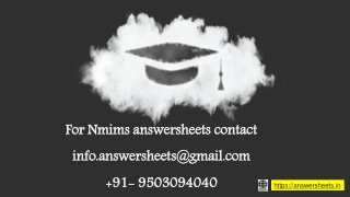 2023 March April May NMIMS assignments