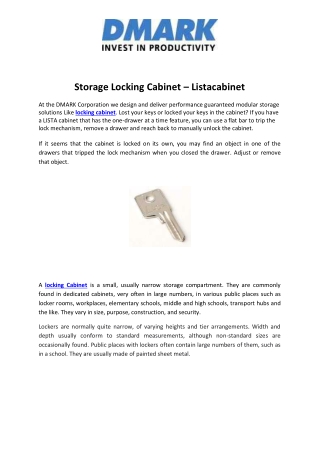 Storage Locking Cabinet – Listacabinet