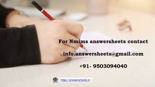Assignment help March April May 2023 NMIMS
