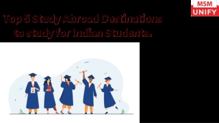 Study Abroad Destinations for Indian Students | Msmunify