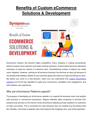 Benefits of Custom eCommerce Solutions & Development_PDF