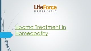 Lipoma Treatment In Homeopathy
