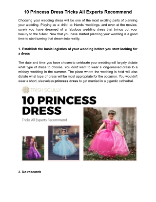 10 Princess Dress Tricks All Experts Recommend