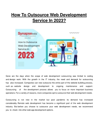 How To Outsource Web Development Service In 2023-PPT