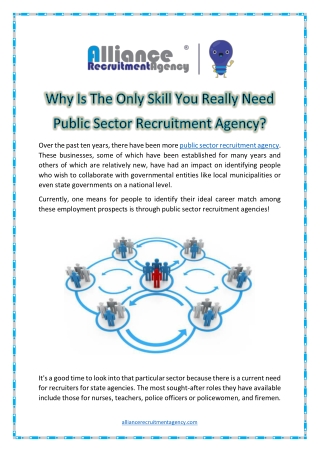Why Is The Only Skill You Really Need Public Sector Recruitment Agency