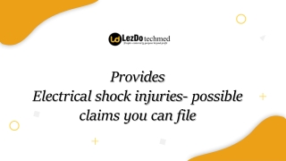 Potential Claims You Might Make for Electrical Shock Injuries