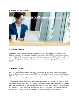 Best Erp Software in Dubai