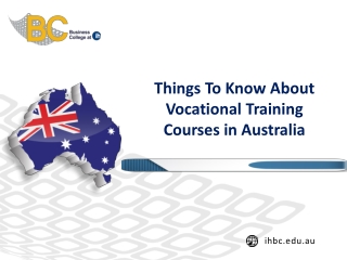 Things To Know About Vocational Training Courses in Australia