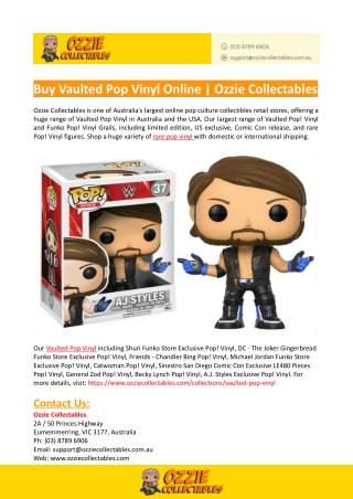 Buy Vaulted Pop Vinyl Online