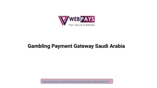Gambling Payment Gateway Saudi Arabia
