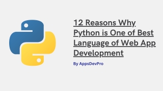 12 Reasons Why Python is One of Best Language of Web App Development