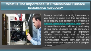 What is The Importance Of Professional Furnace Installation Services