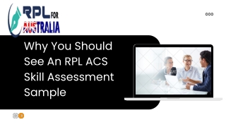 Why You Should See An RPL ACS Skill Assessment Sample