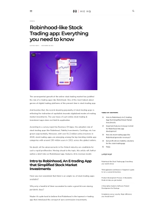 Robinhood-like Stock Trading app Everything you need to know!