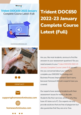 Trident DOC650 2022-23 January Complete Course Latest (Full)