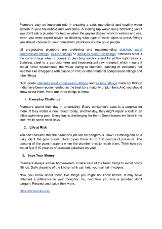 Things You Don't Know About PlumbersPlumbers play an important role in ensuring a safe, operational and healthy water sy