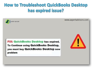 How to Troubleshoot QuickBooks Desktop has expired issue?