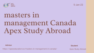 masters in management canada - Apex Study Abroad