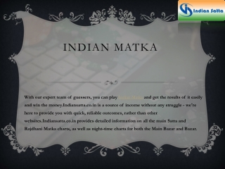 Indian Matka