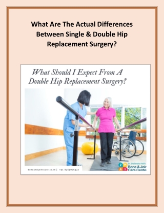 Double Hip Replacement Surgery