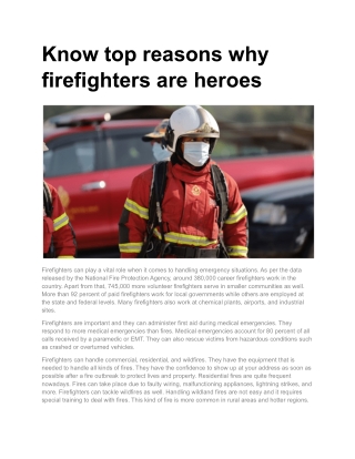 essay on firefighters are heroes