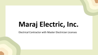 Maraj Electric, Inc. - Experienced and Knowledgeable Electricians