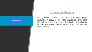 Best Smm Panel Instagram | Smmwiz.com
