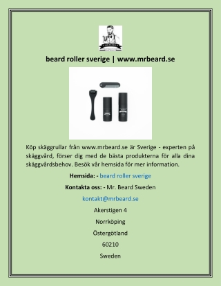 beard roller sverige  www.mrbeard.se