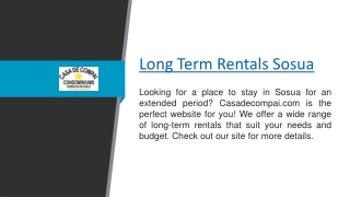 Long Term Rentals Sosua  Casadecompai