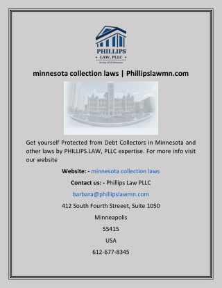 minnesota collection laws  Phillipslawmn