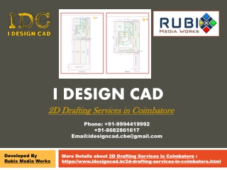2D Drafting Services in Coimbatore | I Design Cad