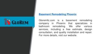 Basement Remodeling Phoenix  Gloremllc.com