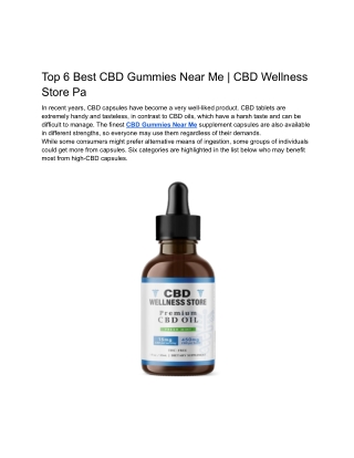 Top 6 Best CBD Gummies Near Me _ CBD Wellness Store Pa