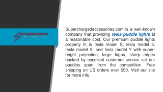 Tesla Puddle Lights  Superchargedaccessories.com