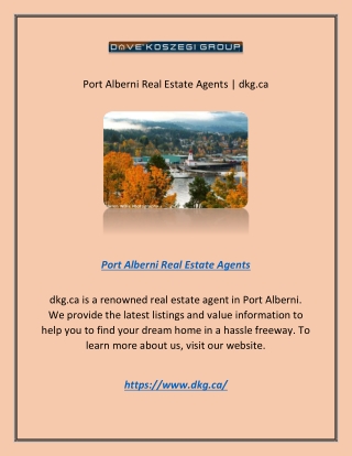 Port Alberni Real Estate Agents | dkg.ca