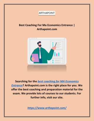 Best Coaching For Ma Economics Entrance | Arthapoint.com