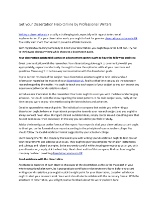 Get your Dissertation Help Online by Professional Writers (1)