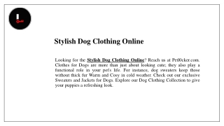 Stylish Dog Clothing Online  Petl0cker.com