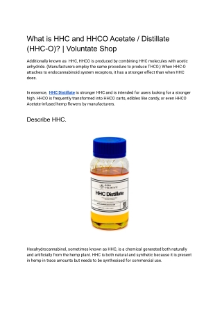 What is HHC and HHCO Acetate _ Distillate (HHC-O)_ _ Voluntate Shop