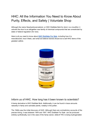 HHC_ All the Information You Need to Know About Purity, Effects, and Safety _ Voluntate Shop