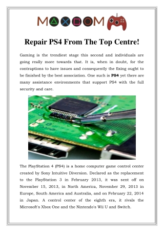 PS4 Repair In New Bombay Call-9867355478