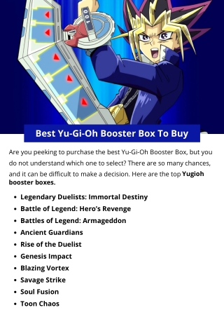 Best Yu-Gi-Oh Booster Box To Buy