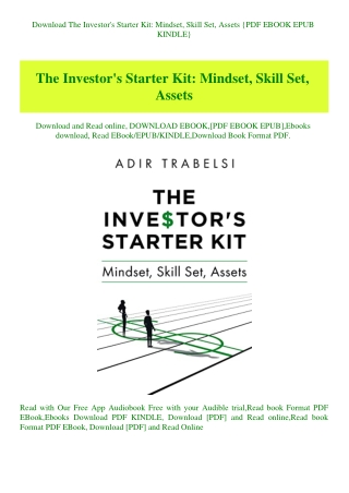 Download The Investor's Starter Kit Mindset  Skill Set  Assets {PDF EBOOK EPUB KINDLE}