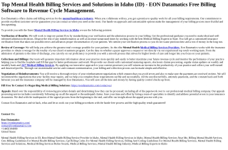 Mental Health Billing Services in Idaho (1)