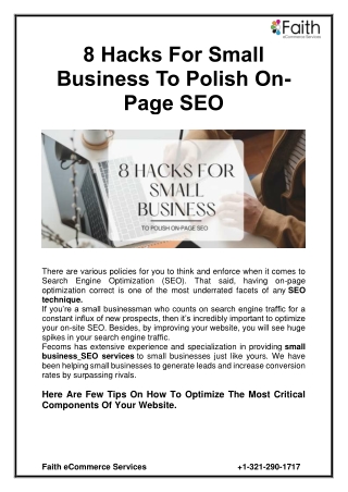 8 Hacks For Small Business To Polish On-Page SEO