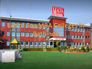 Top Colleges MBA in bathinda