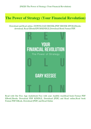 [Pdf]$$ The Power of Strategy (Your Financial Revolution) (DOWNLOAD E.B.O.O.K.^)